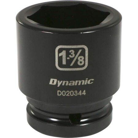 DYNAMIC Tools 3/4" Drive 6 Point SAE, 1-3/8" Standard Length, Impact Socket D020344